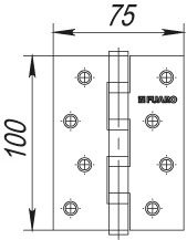 Петля универсальная IN4400U-BL SN (4BB/BL 100x75x2,5) мат. никель БЛИСТЕР