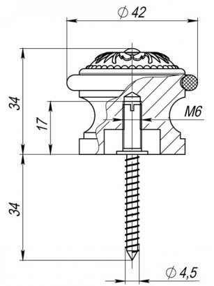 Упор дверной напольный STOPPER/SM01 (DS SM01) AS-3 античное серебро