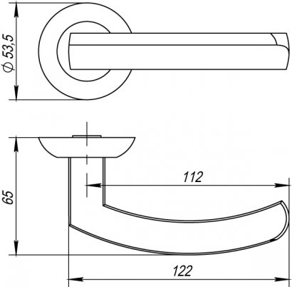 Ручка раздельная R.TL54.ALFA (ALFA TL) ABG-6 зеленая бронза