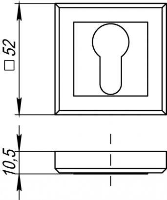 Накладка под цилиндр ET.K.QL52 (ET QL) CF-17 кофе