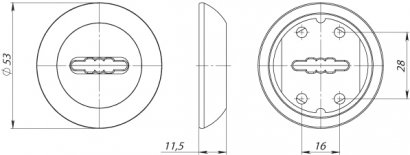 Накладка на сувальдный замок SC.R.RM54 (SC RM) SN/CP-3 матовый никель/хром