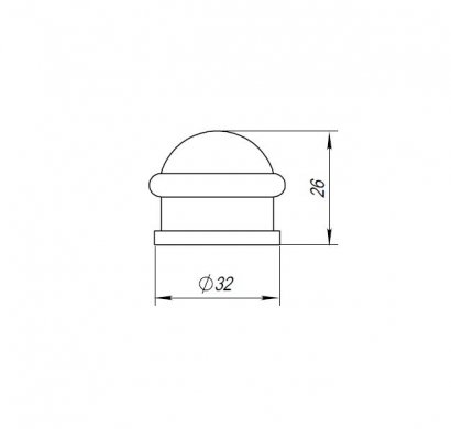 Упор дверной напольный DFIX/F26 (DS PF-26) CP-8 хром