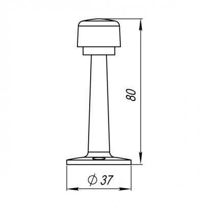 Упор дверной настенный DFIX/W80 (DS PW-80) SG-4 мат.золото