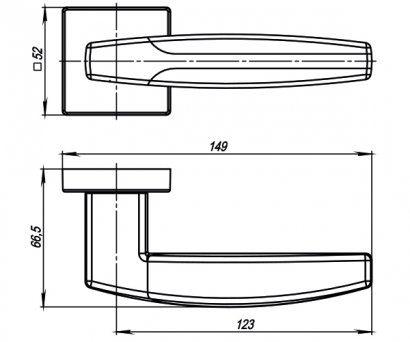 Ручка раздельная K.USQ52.ARC (ARC USQ2) BB/SBB-17 кор.бронза/мат.кор.бронза