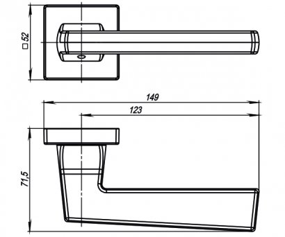 Ручка раздельная K.USQ52.GROOVE (GROOVE USQ5) BB/SBB-17 кор.бронза/мат.кор.бронза