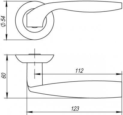 Ручка раздельная R.AR54.BOSTON (BOSTON AR) 140mm SN/CP-3 матовый никель/хром