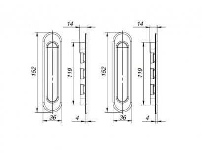 Ручка для раздвижных дверей SH.SL152.010 (Soft LINE SL-010) SG матовое золото