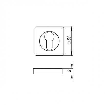 Накладка под цилиндр ET.K.ZQ51 (ET ZQ) SN/CP-3 матовый никель/хром