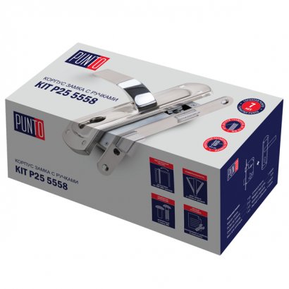 Замок цилиндровый с ручкой LOCKSET25.ORION.5558-1 (KIT P25 5558 ORION) SN/CP мат.никель/хром