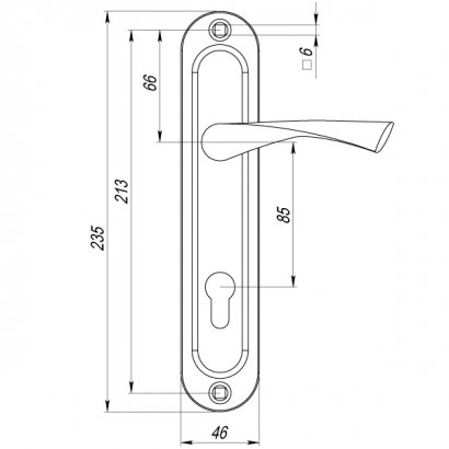 Ручка на планке HANDLE90.CRONA.18-85 (P90 8518 CRONA) AB бронза