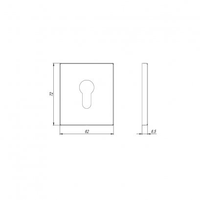 Накладка на цилиндр ESC.C.USS/K (ET Protector/USS) SN матовый никель