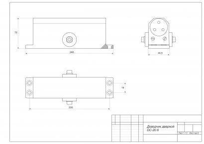 Доводчик дверной Apecs DC-20.6/1400/160-A1-BR