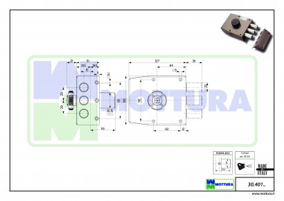 Замок накладной Mottura-30.401 (S-лев)