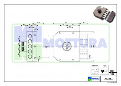 Замок накладной Mottura-30.601 (S-лев)