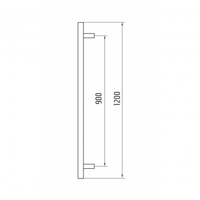 Ручка-скоба DOORLOCK PHS12/32/2ст, 900 мм/1200 мм, SSS матовая нержавеющая сталь