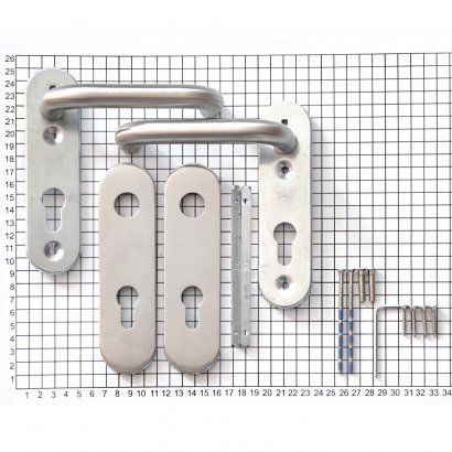 Ручка дверная DOORLOCK 038KP/F PZ72 U-form, матовая нержавеющая сталь