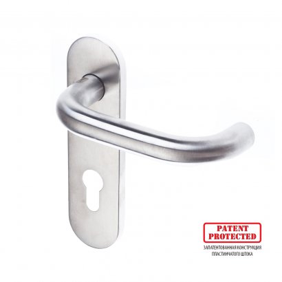 Ручка дверная DOORLOCK 038KP/F-S9 PZ72, матовая нержавеющая сталь