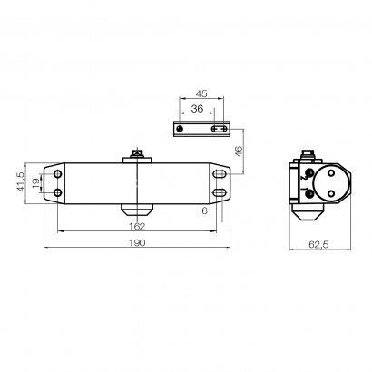 Дверной доводчик DOORLOCK  DL77N 4/5 коричневый