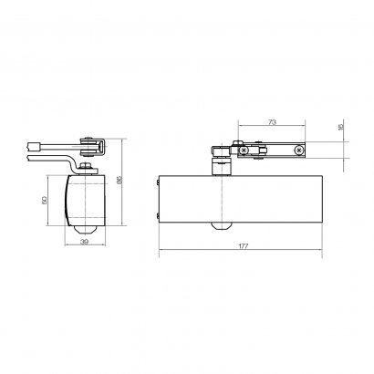 Дверной доводчик GEZE TS1500 EN3/4 серебристый