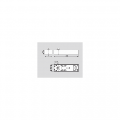 Дверной доводчик dormakaba BTS75 V (617) EN 1-4, фиксация 90°C, без шпинделя, серебристый