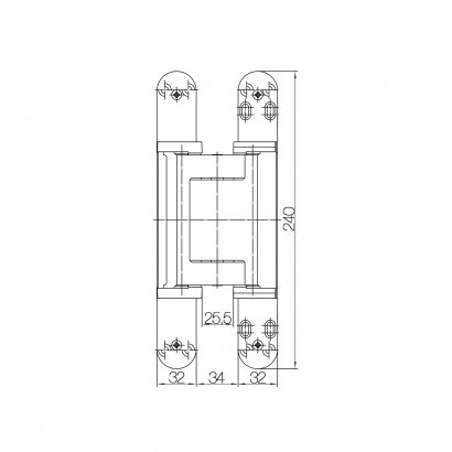 Дверная петля SIMONSWERK Tectus TE 640 3D A8 F1 скрытая,  полиэфирное покрытие под матовый хром