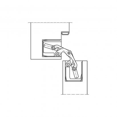 Дверная петля SIMONSWERK Tectus TE 340 3D скрытая, полированная латунь