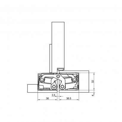 Дверная петля SIMONSWERK Tectus TE 540 3D F1 скрытая, полиэфирное покрытие под матовый хром