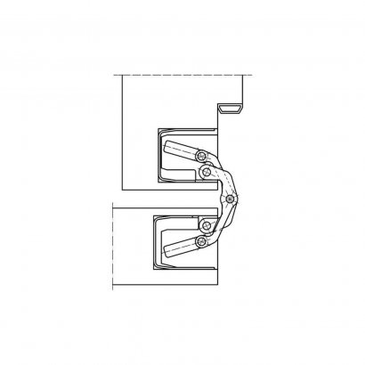 Дверная петля SIMONSWERK Tectus TE 340 3D скрытая, полированная латунь