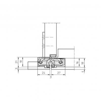 Дверная петля SIMONSWERK Tectus TE 240 3D F1 скрытая, полиэфирное покрытие под матовый хром