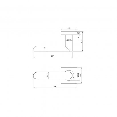 Ручка дверная DOORLOCK Libra M008, полированная латунь