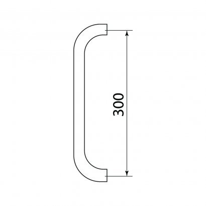 Ручка-скоба DOORLOCK PHA02/30/300, коричневая RAL8017