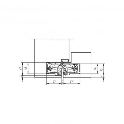 Дверная петля SIMONSWERK Tectus TE 240 3D скрытая, полированная латунь