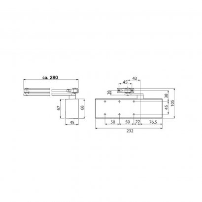 Дверной доводчик dormakaba TS72 EN2-4 коричневый
