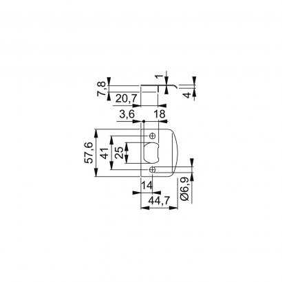 Запорная планка HCS SB-B F69 (нержавеющая сталь)