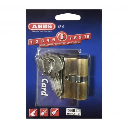 Цилиндровый механизм ABUS D6 AB, бронза, 30Х30мм, 5 ключей