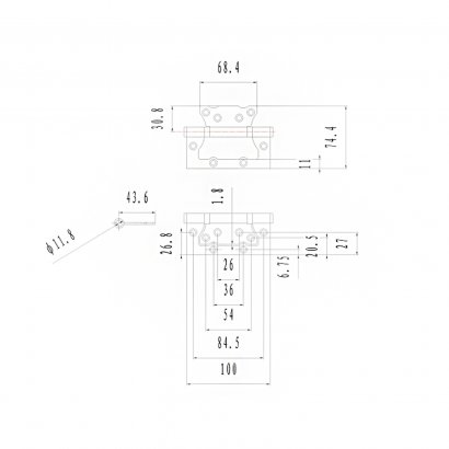 Дверная петля ФЗ E-2BB-100 AB карточная, антик бронза