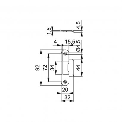 Запорная планка HOPPE HCS SB-C F69