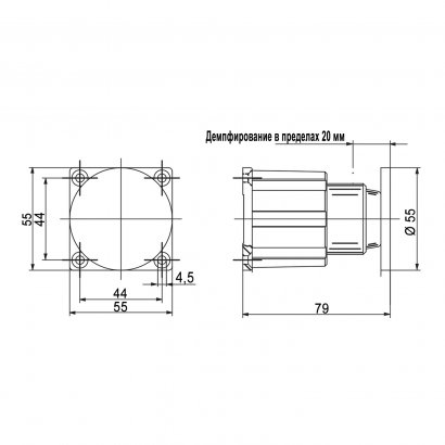 Якорь для электромагнита GEZE Type D с демпфирующей пружиной