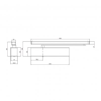 Доводчик ECO SCHULTE TS-33 Rail B EN3