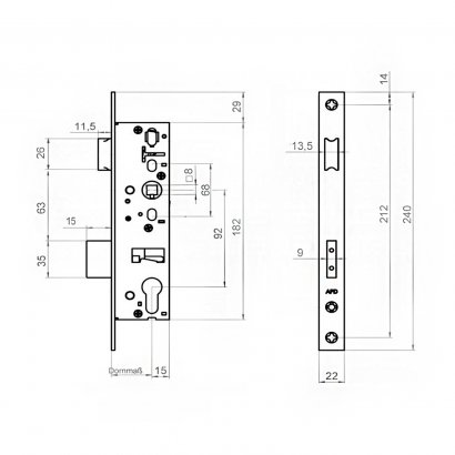 Замок дверной DOORLOCK PL201, цилиндровый, никелированный