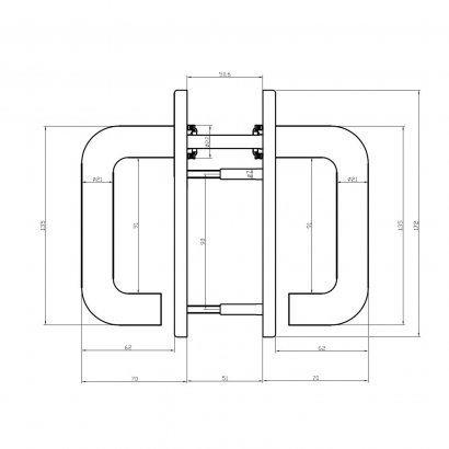 Ручка дверная DOORLOCK V S38KP/F PZ72, черная