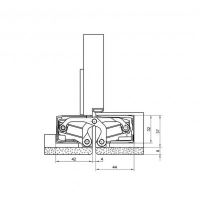 Дверная петля SIMONSWERK Tectus TE 540 3D A8 скрытая, покрытие под нержавеющую сталь