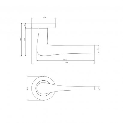 Ручка дверная DOORLOCK M102/Y Aldebaran, матовый хром