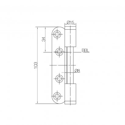 Дверная петля SIMONSWERK Variant V0037 WF F2 карточная, матовый никель