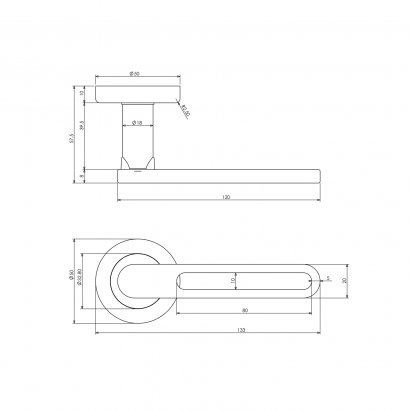 Ручка дверная DOORLOCK M103/Y Spica, матовый хром