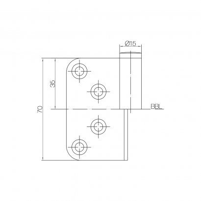 Дверная петля SIMONSWERK Variant V 0080 Left карточная, никелированная