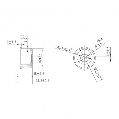 Эксцентрик DOORLOCK E24/29 для регулирования прижима двери, оцинкованный, внешний диаметр 29мм, внутренний диаметр 24мм