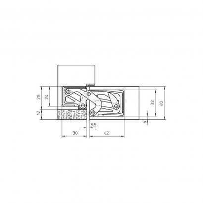 Дверная петля SIMONSWERK Tectus TE 311 3D FVZ 40 F1 скрытая, полиэфирное покрытие под матовый хром