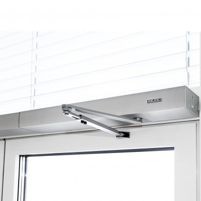 Привод распашной GEZE Powerturn с рычажной тягой, серебристый