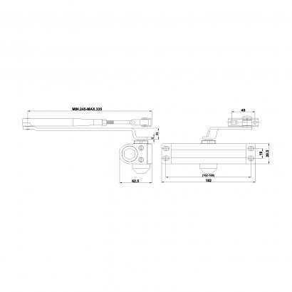 Дверной доводчик DOORLOCK  DL70 EN2/3/4  черный